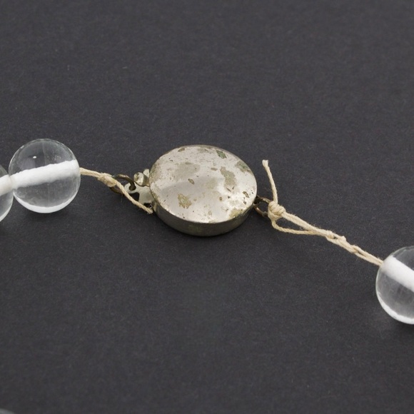 Vintage Clear Glass Orb Beaded Necklace Pools of Light Style - Picture 7 of 8